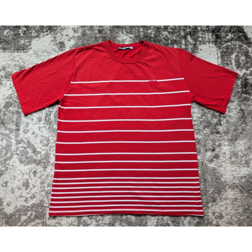 Vintage Marithe Francois Girbaud T-Shirt, Red Striped - Large, Made In USA